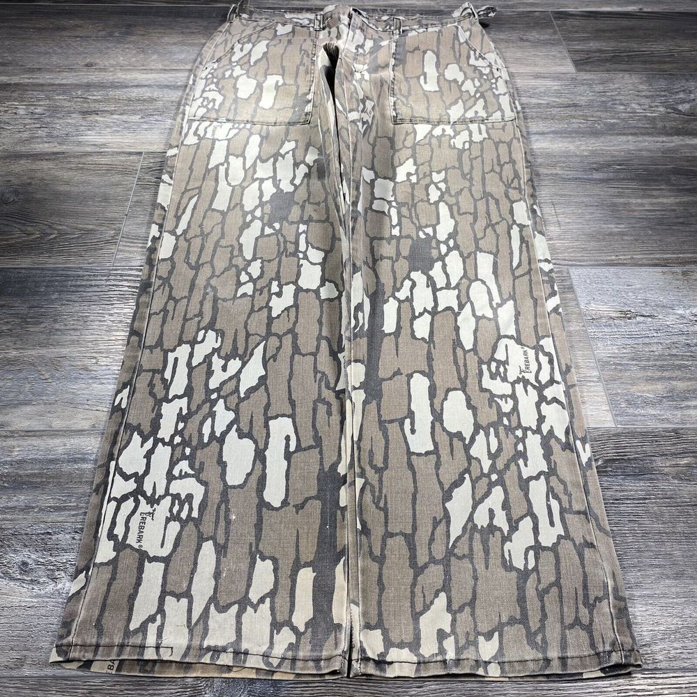 Vintage Rebark Camo Pants Mens 34x32 Hunting Y2k 90s Gray - Picture 6 of 8